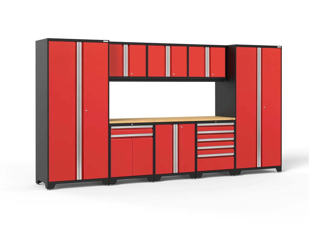 NewAge red garage storage cabinets